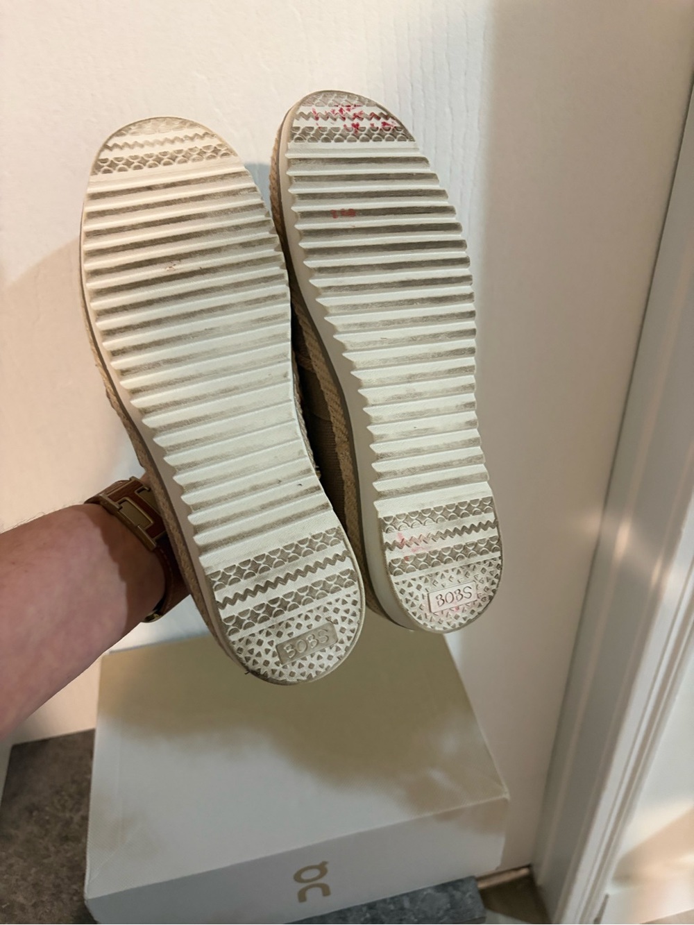 Bobs from Skechers Slip-On Canvas Loafers - Taupe size 8.5 - Picture 7 of 7